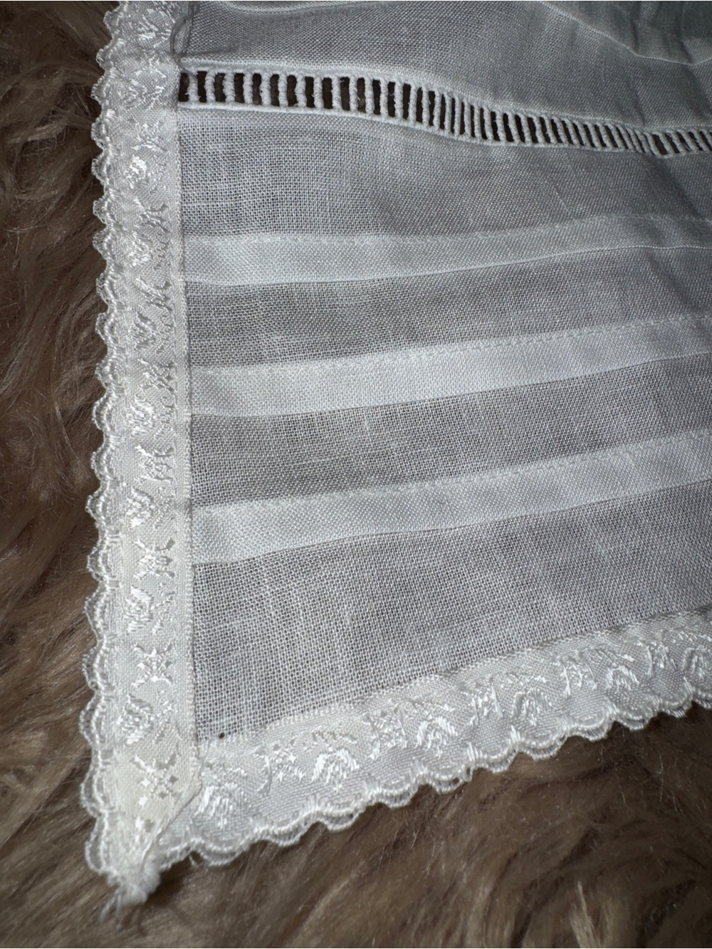 Vintage Authentic Helene Straßer Drindl Apron, White, Size 40 = US Large German - Picture 8 of 10